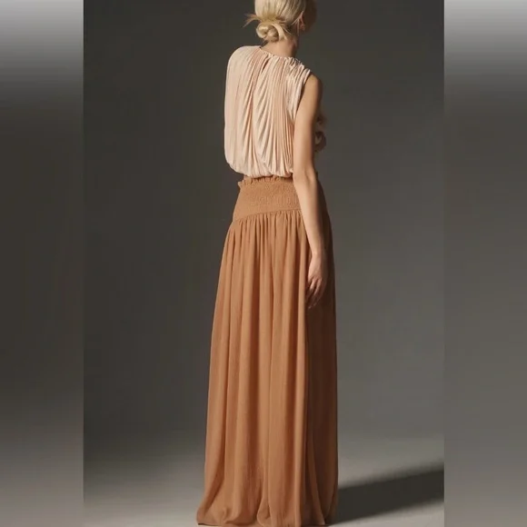 Anthropologie | BY ANTHROPOLOGIE SMOCKED SHEER MAXI SKIRT | Small | NWT - Picture 3 of 7